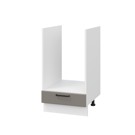 Шкаф нижний духовой ШНД 450 Корпус: ЛДСП белый 16мм; фасад: фрезеровка Диада, МДФ лофт кварц 16 мм