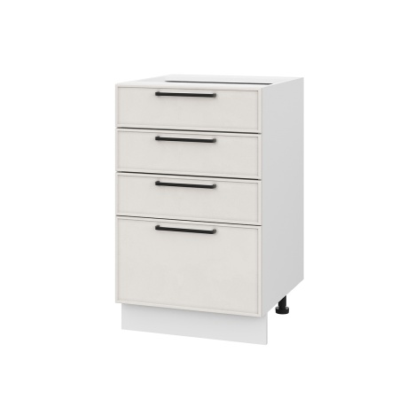 Шкаф нижний с ящиками ШНЯ 500 Либерти белый арт (МДФ 16мм МС София)