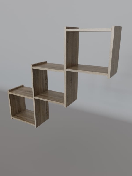 Полка Квадро Ясень Шимо светлый