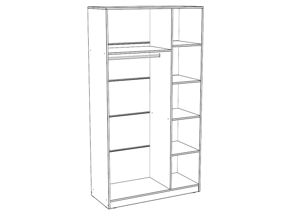 Элегант ШК-1200 Белый / Белый