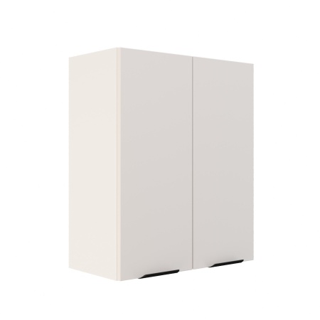 Шкаф верхний ШВ 600 Корпус: ЛДСП белый 16мм; фасад: фрезеровка Норд, МДФ софт пломбир 16 мм