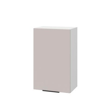 Шкаф верхний ШВ 450 Корпус: ЛДСП белый 16мм; фасад: фрезеровка Оливия, МДФ сиена тауп 16 мм