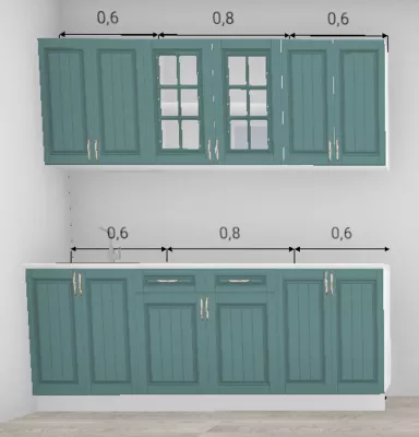 Кухня Барселона Морское дерево 2,0 м (11483)