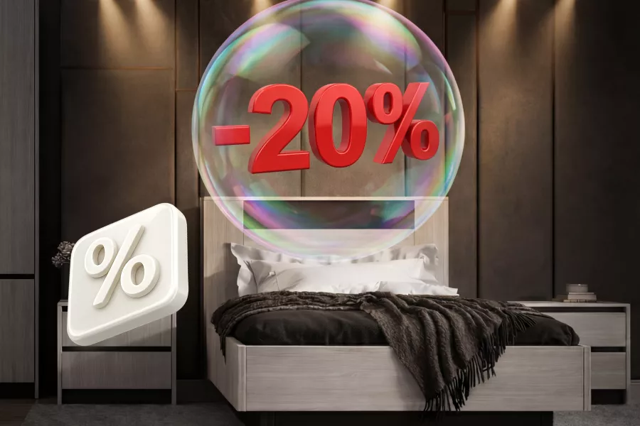 Кровать Бостон 90х200 со скидкой 20%