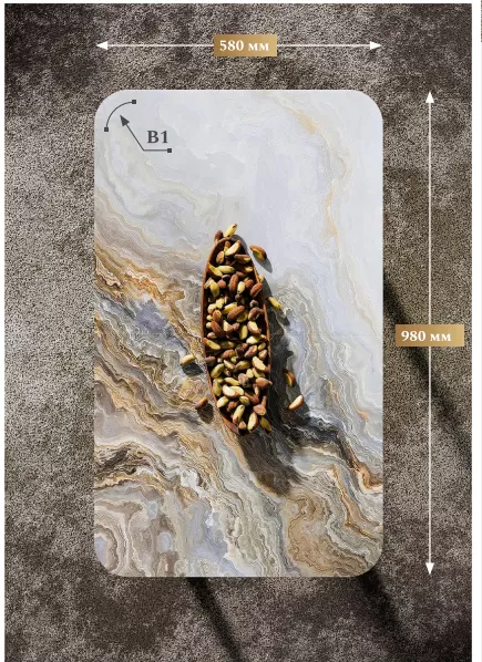 Стол Беседа нераздвижной В1, пластик (980*580) Лофт, КРОМКА: серый / белый/ЛДСП белый