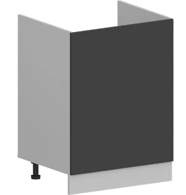 Шкаф нижний под мойку 1-створчатый ШНМ 600М Гарден Графит софт