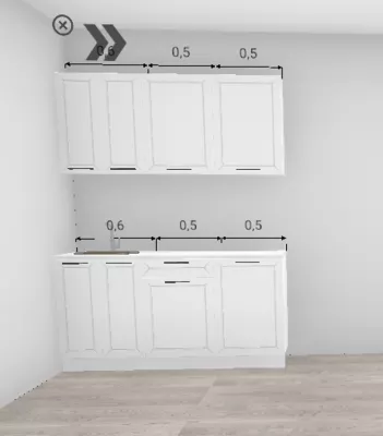 Кухня Кельн софт пломбир 1,6 м (9427) Кухня Кельн софт пломбир 1,6 м (9427)