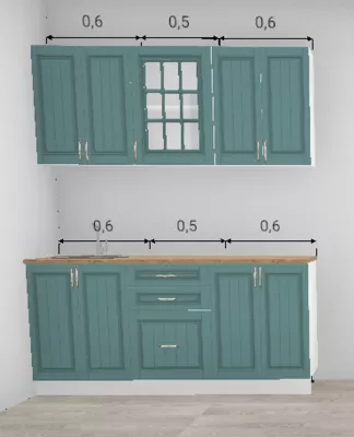 Кухня Барселона Морское дерево 1,7 м (11510)