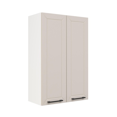 Шкаф верхний (премьер) ШВ 600Н Корпус: ЛДСП белый 16мм; фасад: фрезеровка Кельн, МДФ софт бланж 16мм Шкаф верхний (премьер) ШВ 600Н Корпус: ЛДСП белый 16мм; фасад: фрезеровка Кельн, МДФ софт бланж 16мм