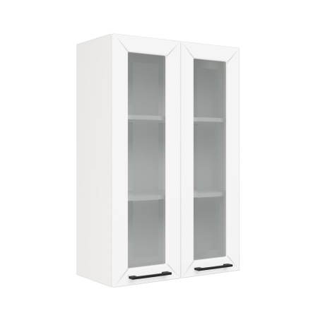 Шкаф верхний со стеклом (премьер) ШВС 600Н Корпус: ЛДСП белый 16мм; фасад: фрезеровка Кельн, МДФ софт даймонд 16мм Шкаф верхний со стеклом (премьер) ШВС 600Н Корпус: ЛДСП белый 16мм; фасад: фрезеровка Кельн, МДФ софт даймонд 16мм