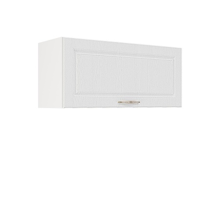 Шкаф верхний горизонтальный ШВГ 800 Корпус: ЛДСП белый 16мм; фасад: фрезеровка Лондон, МДФ дуб белый 16мм Шкаф верхний горизонтальный ШВГ 800 Корпус: ЛДСП белый 16мм; фасад: фрезеровка Лондон, МДФ дуб белый 16мм