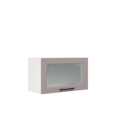 Шкаф верхний горизонтальный со стеклом ШВГС 600 Корпус: ЛДСП белый 16мм; фасад: фрезеровка Кельн, МДФ софт тоффи 16мм Шкаф верхний горизонтальный со стеклом ШВГС 600 Корпус: ЛДСП белый 16мм; фасад: фрезеровка Кельн, МДФ софт тоффи 16мм