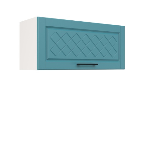 Шкаф верхний горизонтальный ШВГ 800 Корпус: ЛДСП белый 16мм; фасад: фрезеровка Барселона, МДФ морское дерево 16мм Шкаф верхний горизонтальный ШВГ 800 Корпус: ЛДСП белый 16мм; фасад: фрезеровка Барселона, МДФ морское дерево 16мм