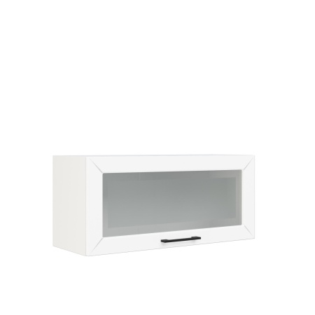 Шкаф верхний горизонтальный со стеклом ШВГС 800 Корпус: ЛДСП белый 16мм; фасад: фрезеровка Кельн, МДФ софт даймонд 16мм Шкаф верхний горизонтальный со стеклом ШВГС 800 Корпус: ЛДСП белый 16мм; фасад: фрезеровка Кельн, МДФ софт даймонд 16мм