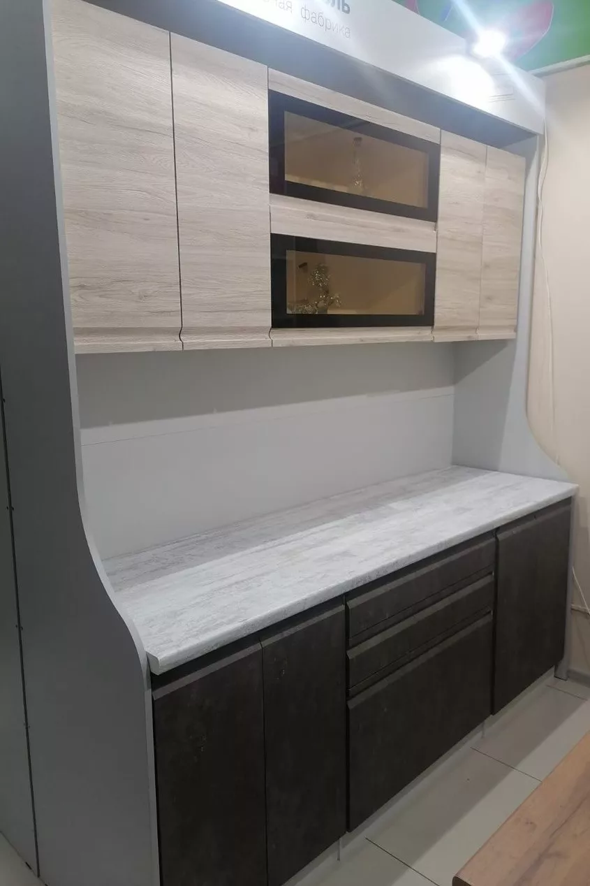 Модульная кухня Бруклин Клен скандинавский / Бетон коричневый Модульная кухня Бруклин Клен скандинавский / Бетон коричневый